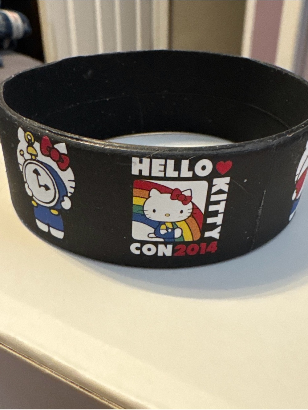 Hello Kitty CON2014 RARE Black Silicone Bracelet